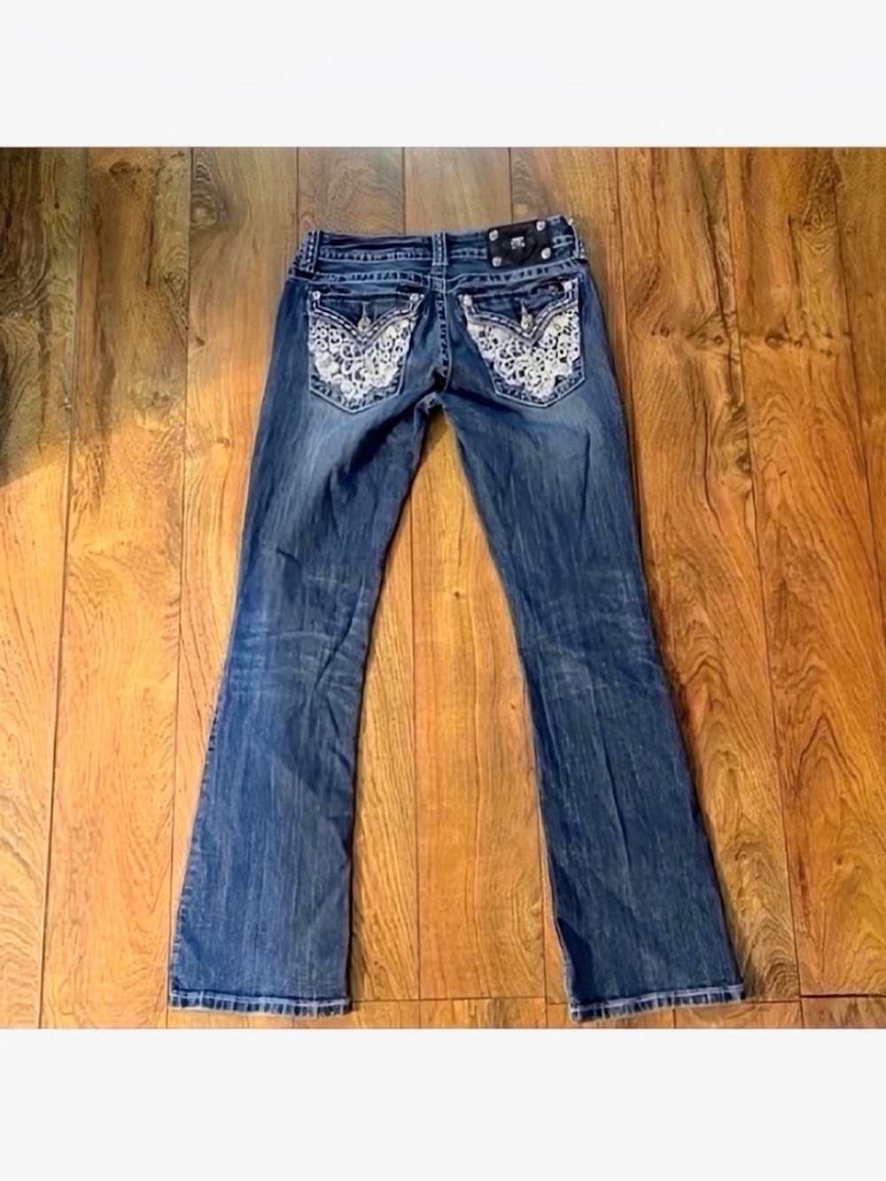 Gorgeous Y2K Miss Me Boot Jeans With Embellished Pockets 30” Inseam